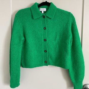 & Other Stories Kelly Green Cardigan